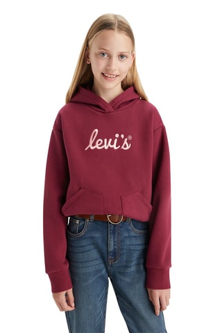 Sweat à capuche en coton biologique - Rouge