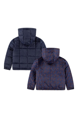 Blouson réversible à capuche - Bleu