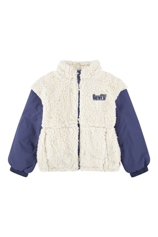 Blouson bi-matière - Bleu