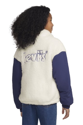 Blouson bi-matière - Bleu