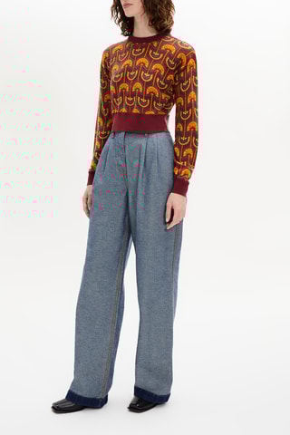 Pull en laine et cachemire - Orange