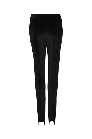 Pantalon en velours taille haute - Noir
