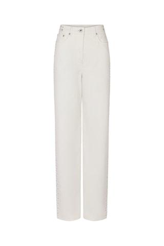 Pantalon taille haute - Blanc
