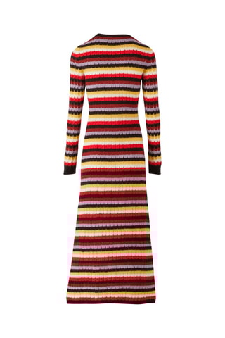 Robe longue en alpaga et laine - Multicolore