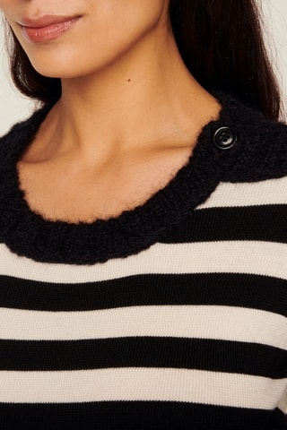 Robe en laine, mohair et alpaga - Noir et blanc