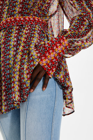 Chemise en soie - Rouge