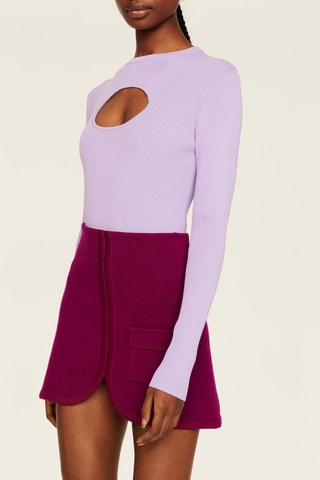 Minijupe en mérinos - Fuchsia