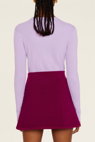 Minijupe en mérinos - Fuchsia