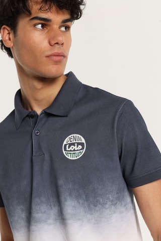 Polo dip an dye - Bleu