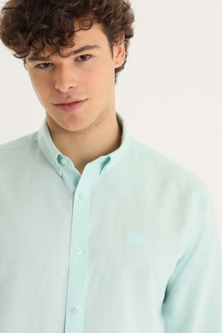 Chemise en lin - Vert