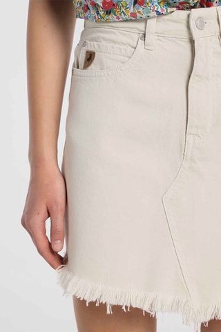 Minijupe en jean - Beige