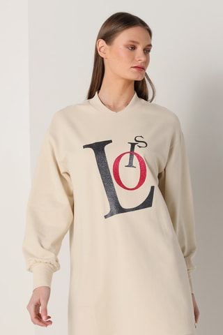 Robe sweat - Beige