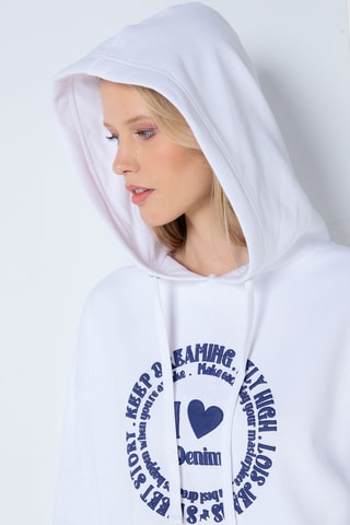 Sweat à capuche - Blanc