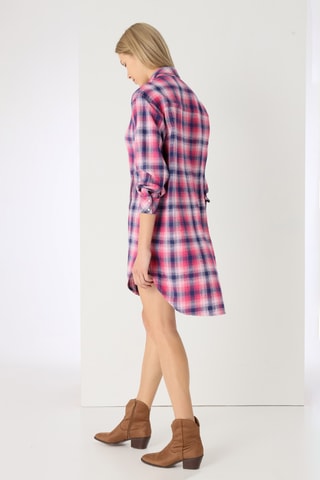 Robe chemise - Rose et bleu