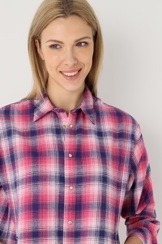 Robe chemise - Rose et bleu