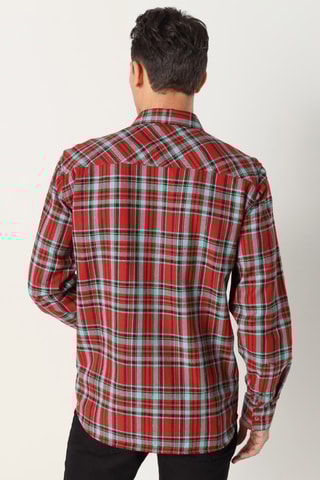 Chemise - Rouge et turquoise