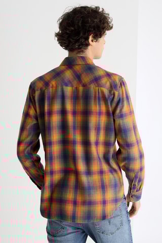 Chemise - Orange et bleu foncé