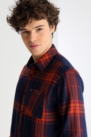 Chemise - Bleu marine et orange