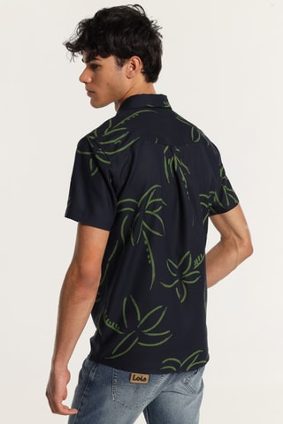 Chemise - Bleu foncé et vert