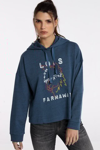 Sweat à capuche - Bleu