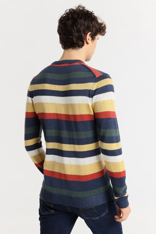 Pull - Jaune et bleu marine
