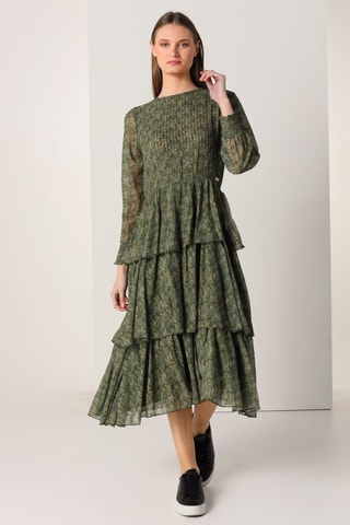 Robe volantée - Vert