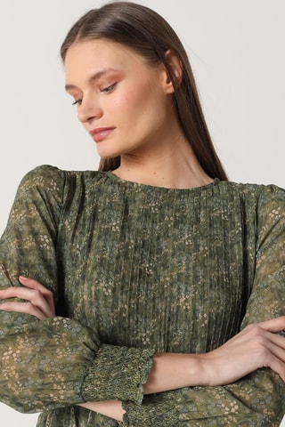 Robe volantée - Vert