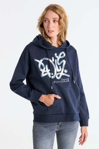 Sweat à capuche - Bleu