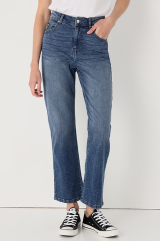 Jean 7/8 taille haute - Bleu