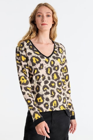 Top - Blanc et jaune