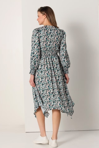 Robe patineuse - Blanc et bleu