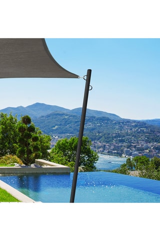 2 postes exteriores para toldo - 220 x 12 x 12 cm