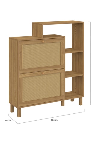 Zapatero Erin de 2 puertas abatibles - 86,5 x 23,5 x 98,5 cm
