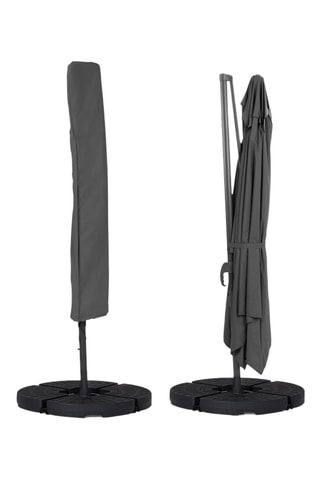 Sombrilla excéntrica rectangular con pata Sombra - 12 m²