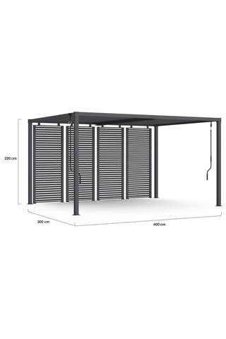 Pérgola bioclimática con hojas orientables - 4 x 3 m