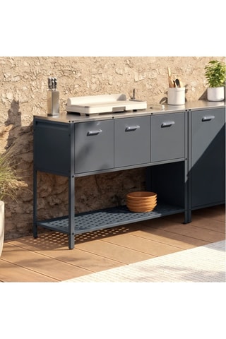 Mueble de cocina exterior con 3 puertas Almería - 90 x 110 x 50 cm