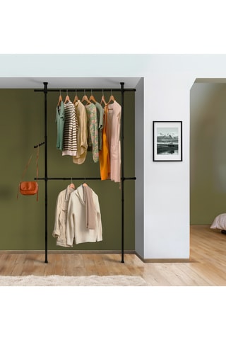 Perchero telescópico - 77/112 x 2,5 x 103/278 cm