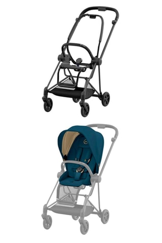 Châssis poussette Mios Frame & Seat RBA + Habillage poussette Mios Seat Pack - Bleu canard