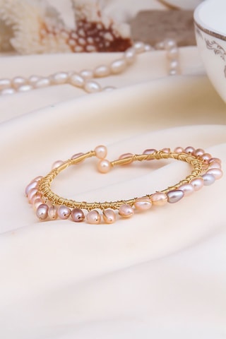 Pulseira rígida - Pérolas de cultura