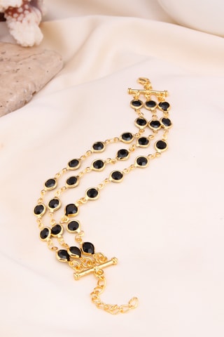 Pulseira 3 fileiras - Preto