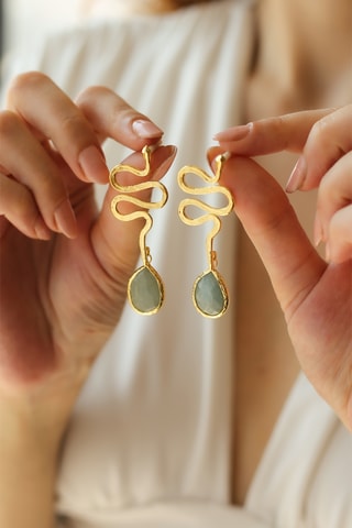 Oorbellen - Aquamarijnen