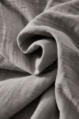 Federa cuscino alla francese in garza di cotone 125 g/m² Gaïa - Granito