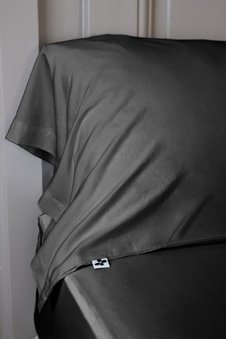 Federe cuscini alla francese in viscosa di bambù 360g/cm² Salomé - Nero 