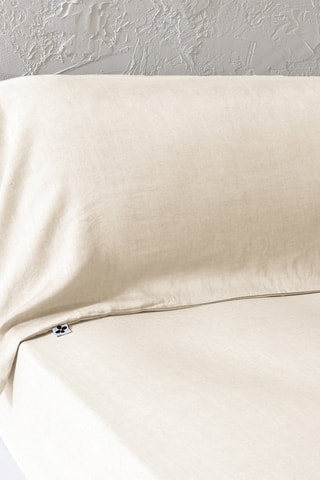 Federa cuscino alla francese in lyocell 57 fili/m² Lysandre - Beige - 43 x 185 cm