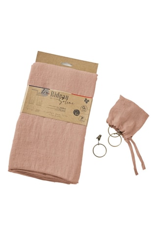 Tenda in lino Soline - 140 x 270 cm - Rosa