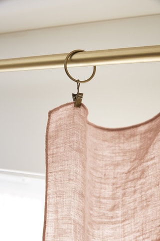 Tenda in lino Soline - 140 x 270 cm - Rosa