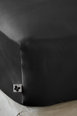 Lenzuolo sotto in viscosa di bambù 120 fili/cm² Salomé - Nero 