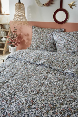 Set copriletto Malia - Verde e bianco 