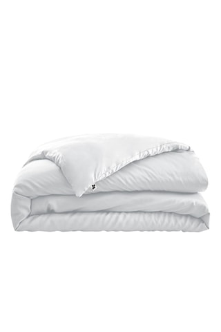 Copripiumino in raso di bambù Salomé - Bianco