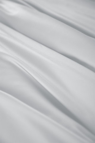 Copripiumino in raso di bambù Salomé - Bianco